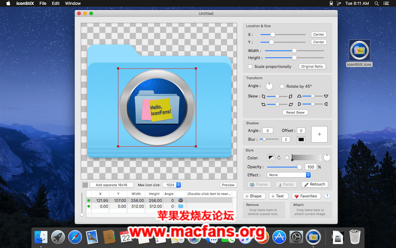iconStiX 3.9 破解版 Mac 图标制作小工具