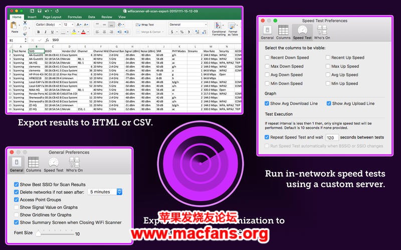 WiFi Scanner 2.9.4 破解版 Mac 无线网络扫描管理软件