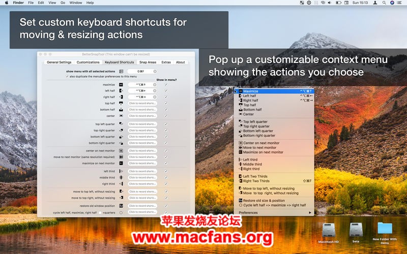 BetterSnapTool 1.9.2 破解版 Mac 窗口控制增强工具